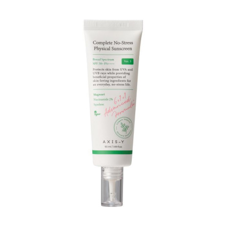 Солнцезащитный крем для лица AXIS-Y Complete No-Stress Physical Sunscreen V. 3 SPF50+ PA++++