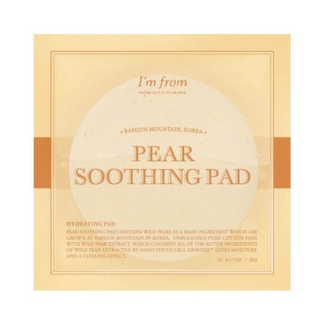 Успокаивающие тонер-диски для лица I'm from Pear Soothing Pad