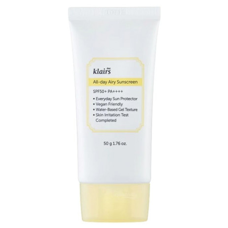 Лёгкий солнцезащитный крем для лица Dear, Klairs All-Day Airy Sunscreen SPF50 PA++++