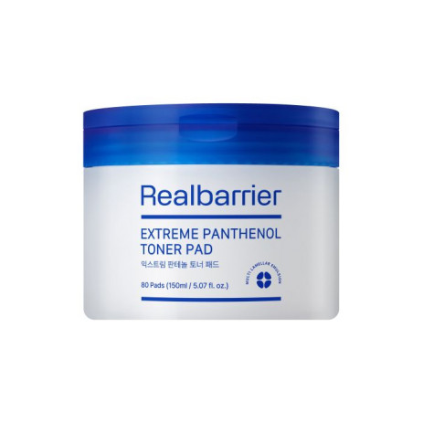 Ламеллярные восстанавливающие тонер-диски для лица Real Barrier Extreme Panthenol Toner Pad, 80 шт