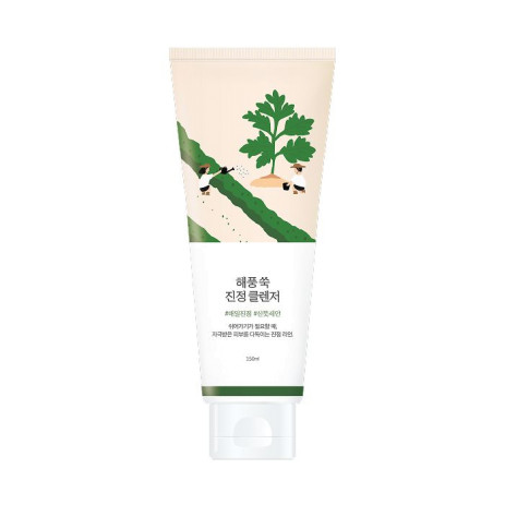Успокаивающая пенка для умывания Round Lab Mugwort Calming Cleanser
