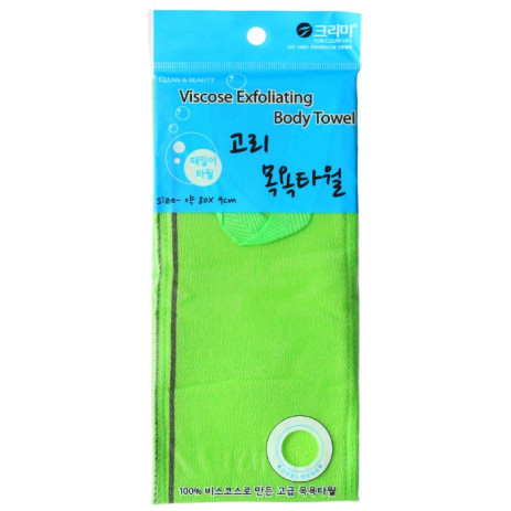 Мочалка для душа Sung Bo Cleamy Viscose Exfoliating Body Towel (с ручками)