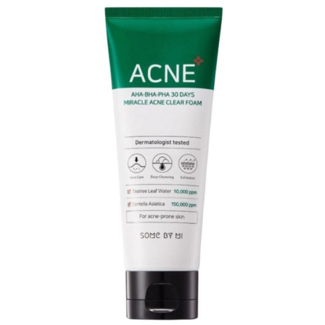 Очищающая пенка для проблемной кожи Some By Mi AHA-BHA-PHA 30 Days Miracle Acne Clear Foam
