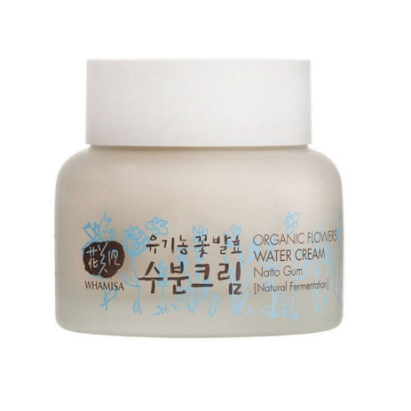 Крем увлажняющий на основе пептидов и цветочных ферментов Whamisa Organic Flowers Water Cream Natto Gum 