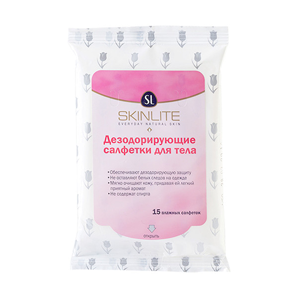 Дезодорирующие салфетки для тела SkinLite, цена. Купить дезодорирующие ...