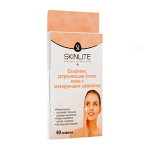 Салфетки, устраняющие блеск кожи с матирующим эффектом Skinlite