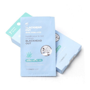 Стикер от черных точек The Face Shop Blackhead Out Aloe Nose Strip 1шт