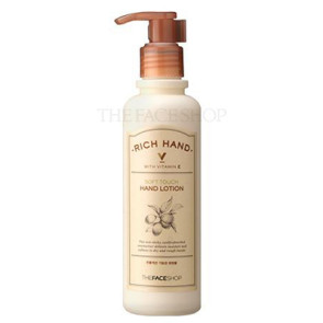 Крем для рук с растительными маслами The Face Shop Rich Hand V Soft Touch Hand Lotion
