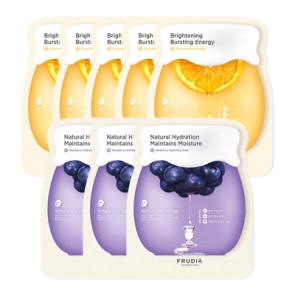 Набор Листовых Масок 5+3 Frudia Citrus Brightening Mask + Frudia Blueberry Hydrating Mask